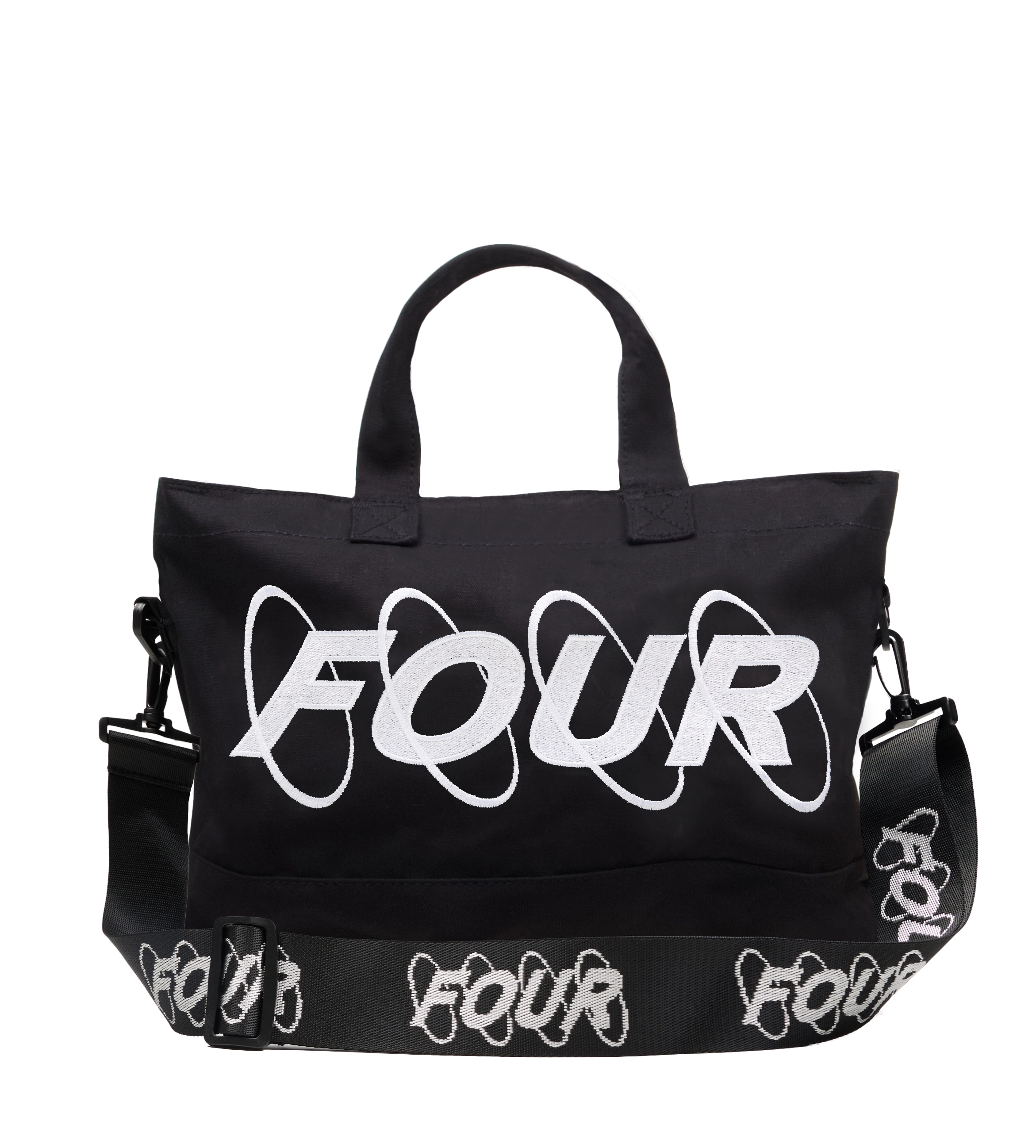 Cirkels borduurshopper wit