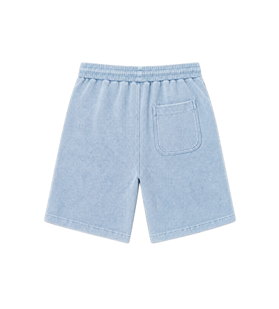 After 4PM Waffle Shorts Washed Light Blue
