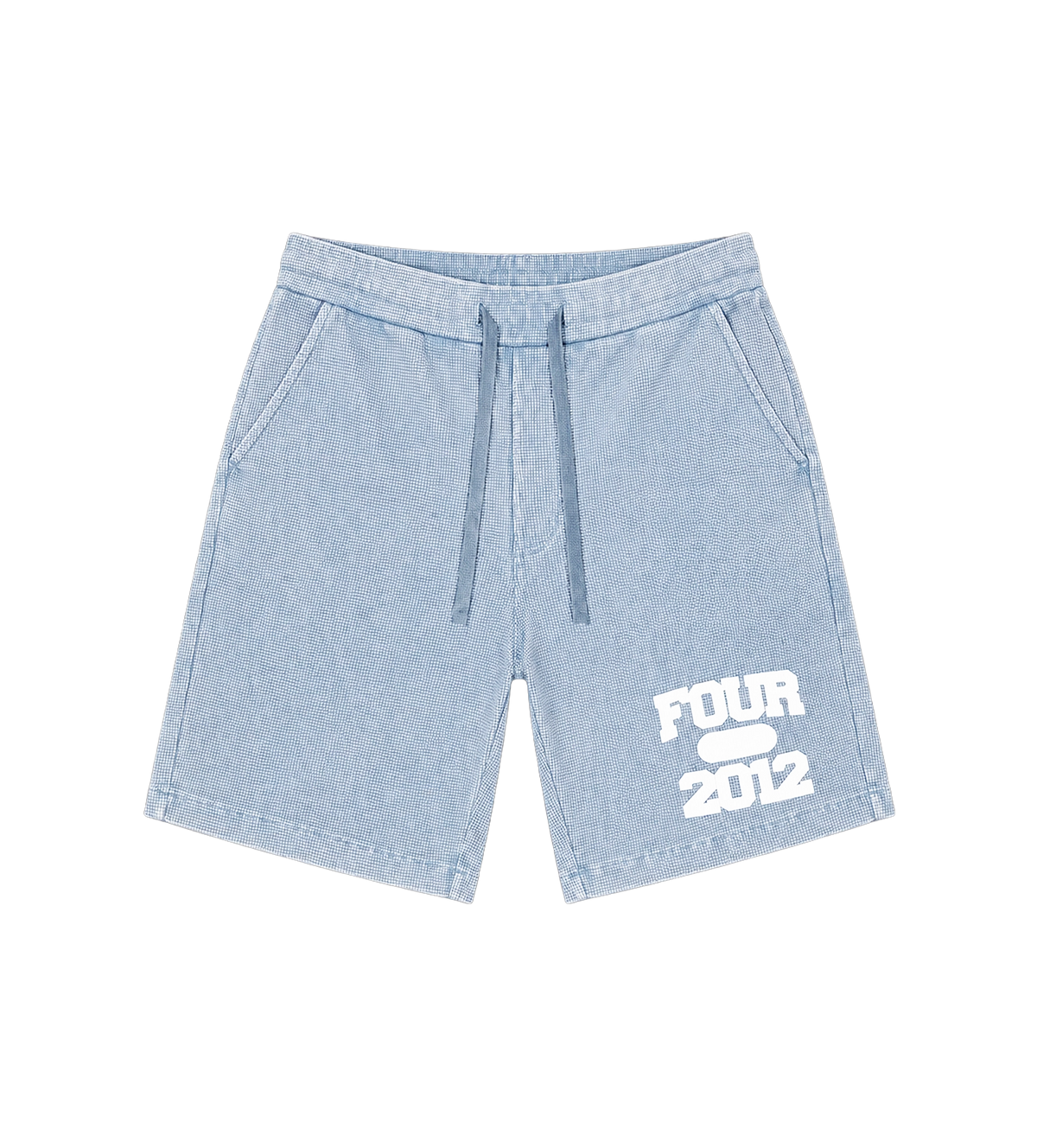 After 4PM Waffle Shorts Washed Light Blue