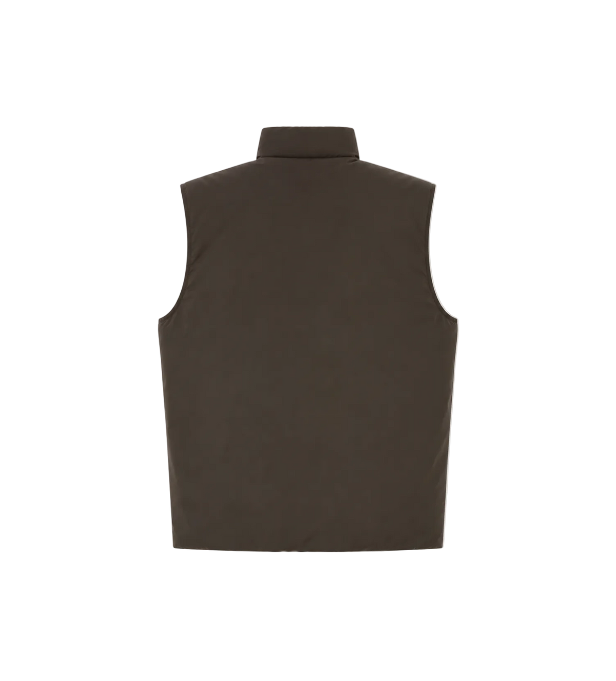 Logo-Print Down Gilet Brown