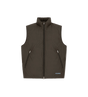 Logo-Print Down Gilet Brown