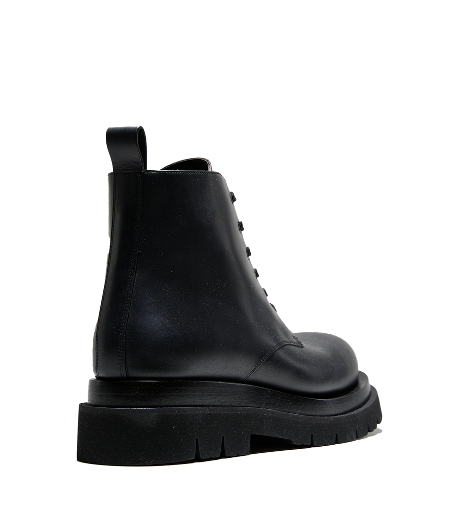 Lug Lace-up Ankle Boot Black