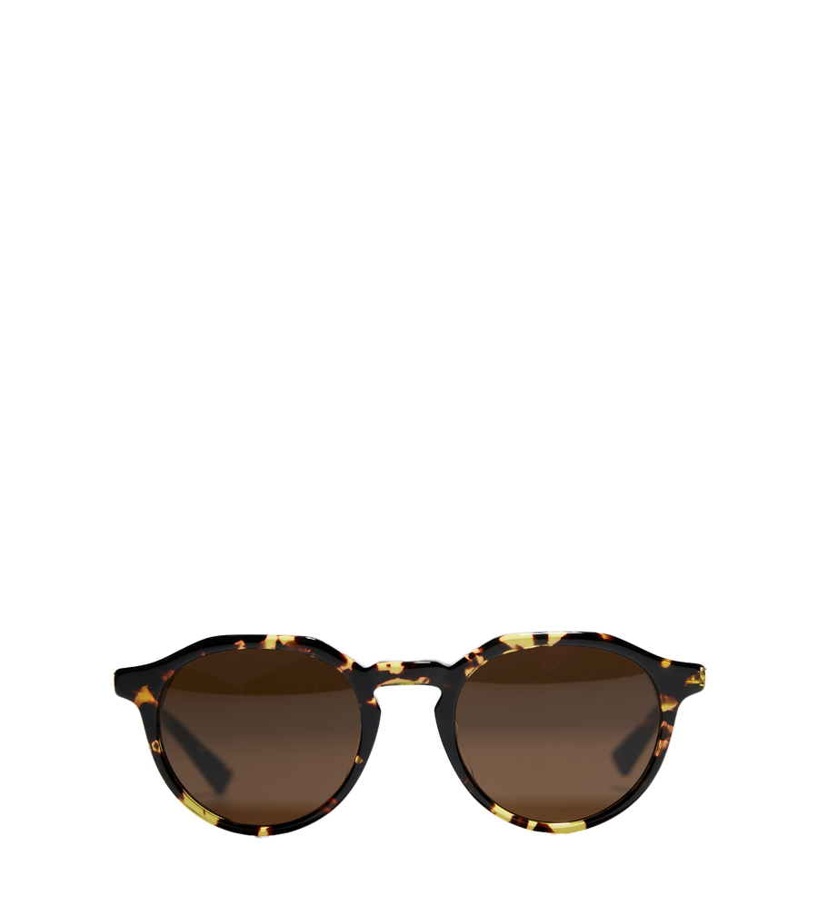 Round-frame Sunglasses Havana