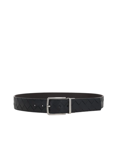 Intrecciato Reversible Belt in Black