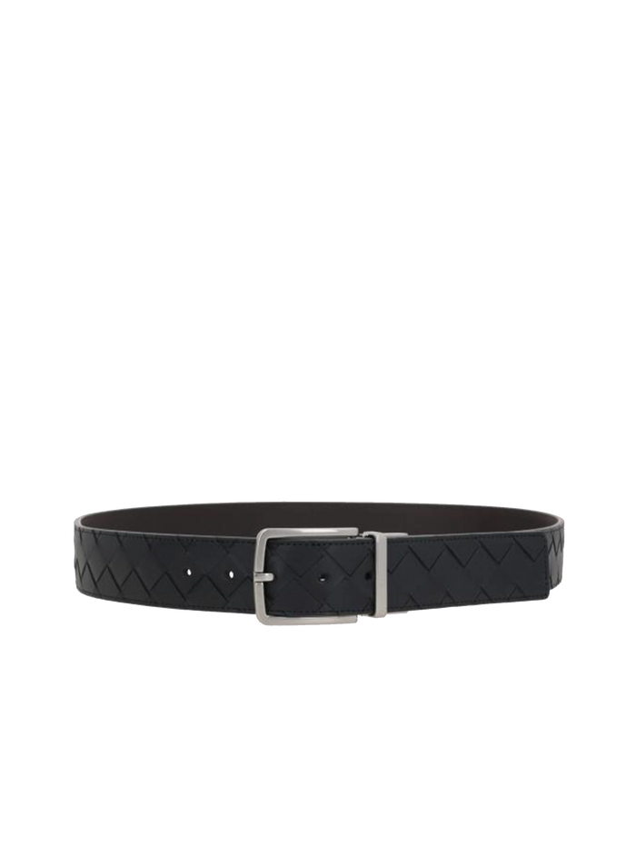 Intrecciato Reversible Belt in Black