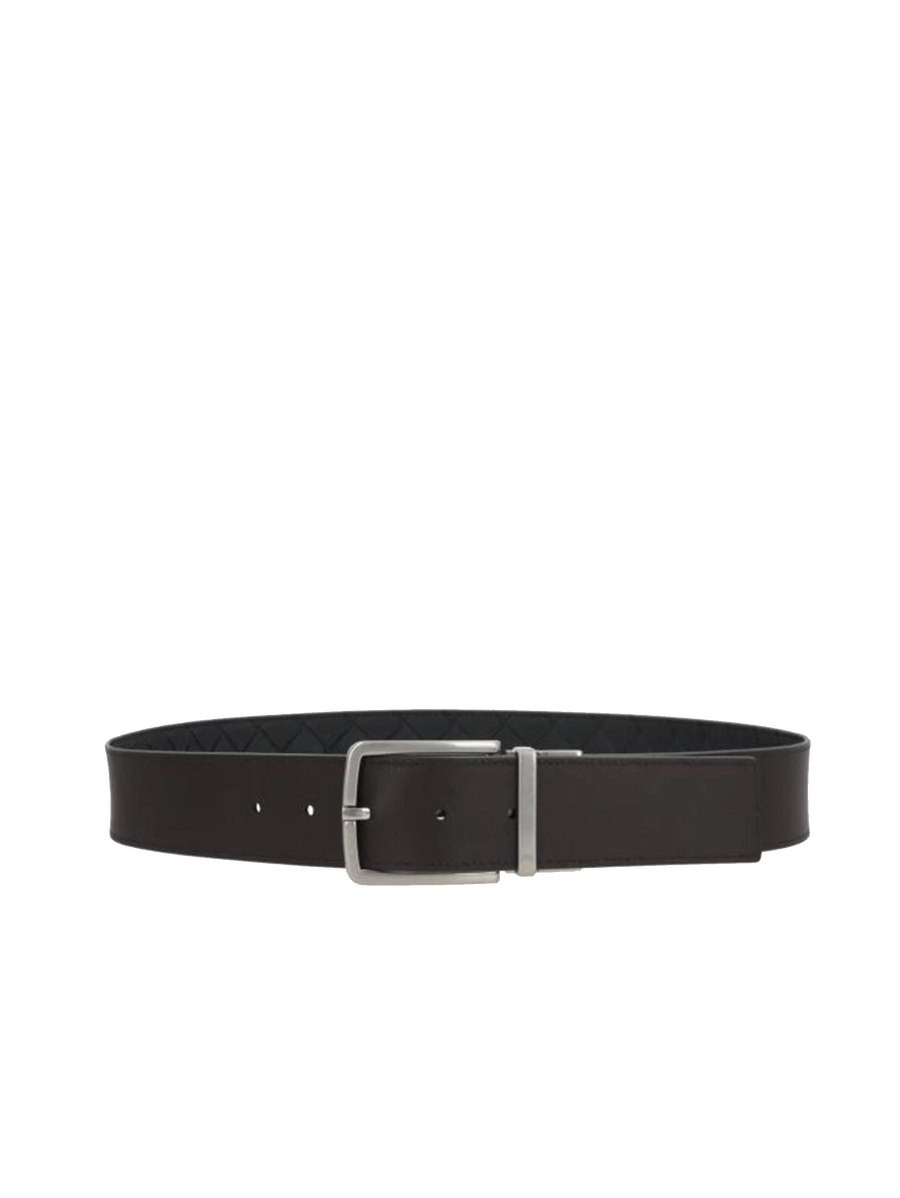 Bottega Veneta Intrecciato Reversible Belt in Black