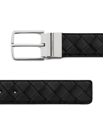 Intrecciato Reversible Belt in Black