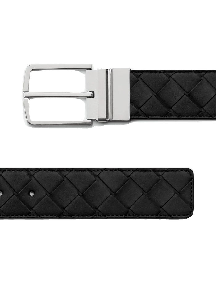 Intrecciato Reversible Belt in Black