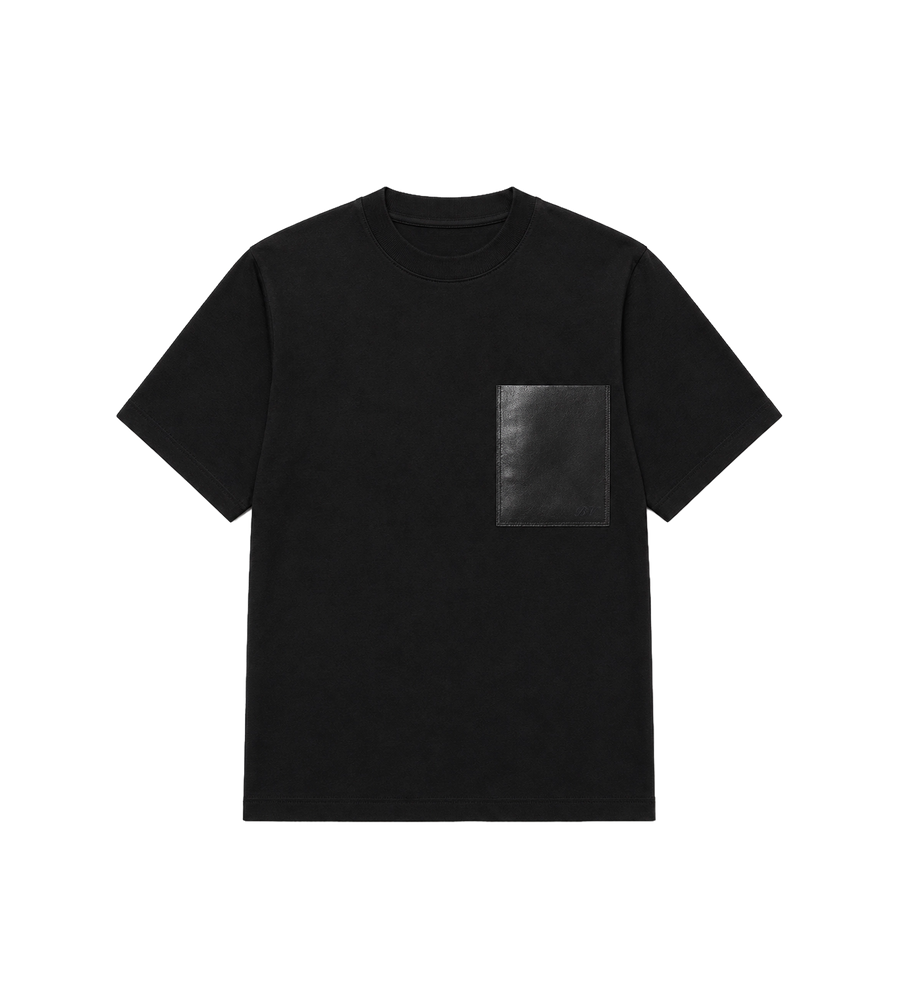 Leather Pocket T-Shirt Black