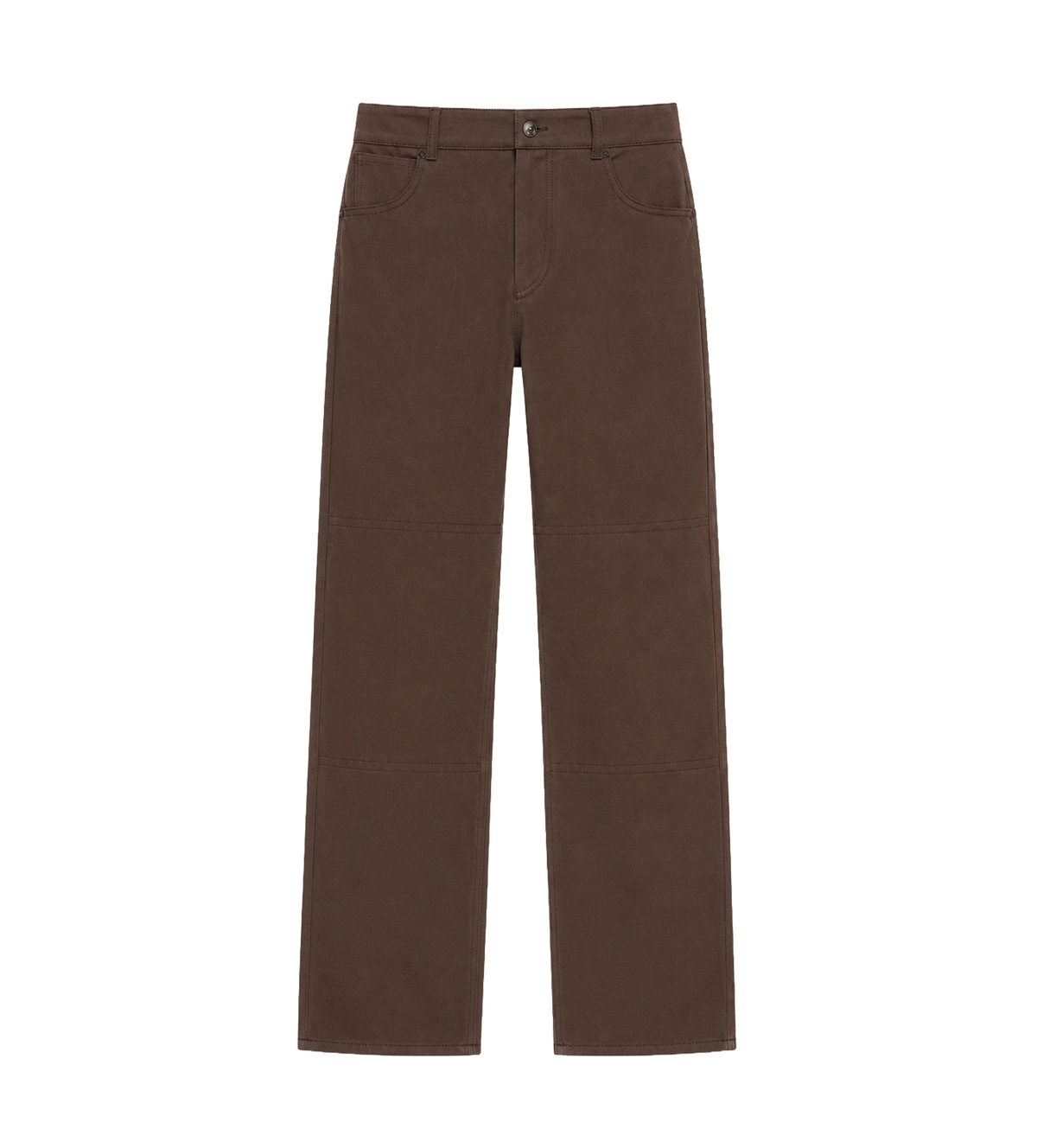Canvas Cargo Trousers Brown