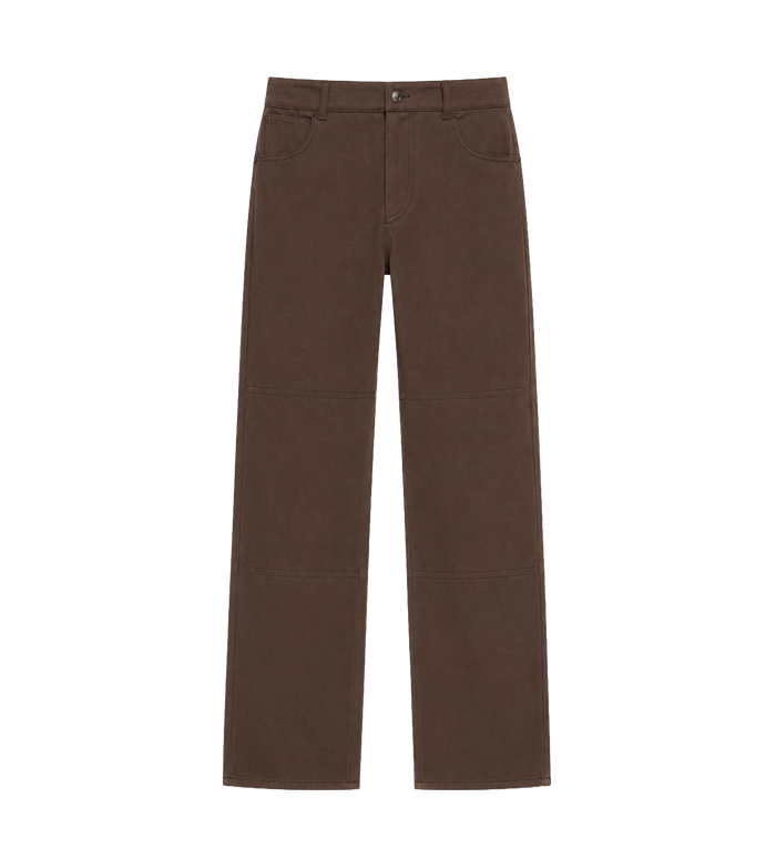 Canvas Cargo Trousers Brown
