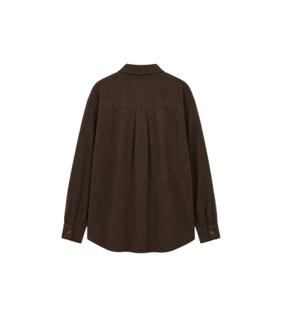Geleend overhemd – truffelruitrasterdoek