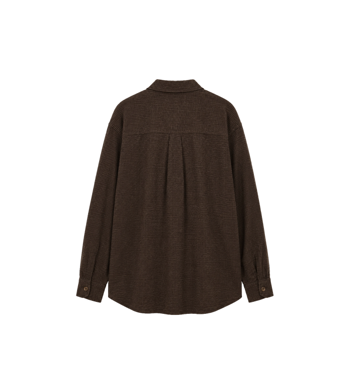 Geleend overhemd – truffelruitrasterdoek