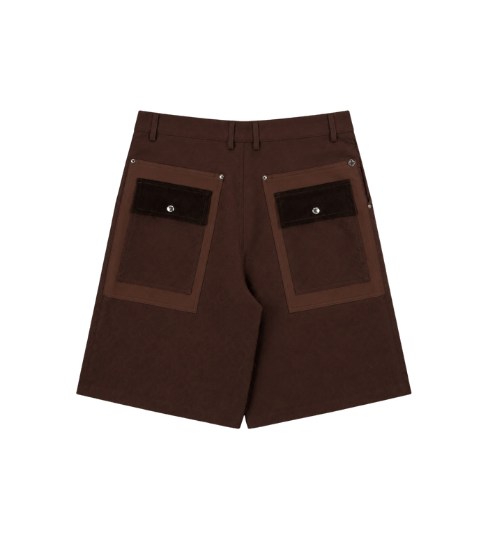 Monogram Cargo Shorts Brown