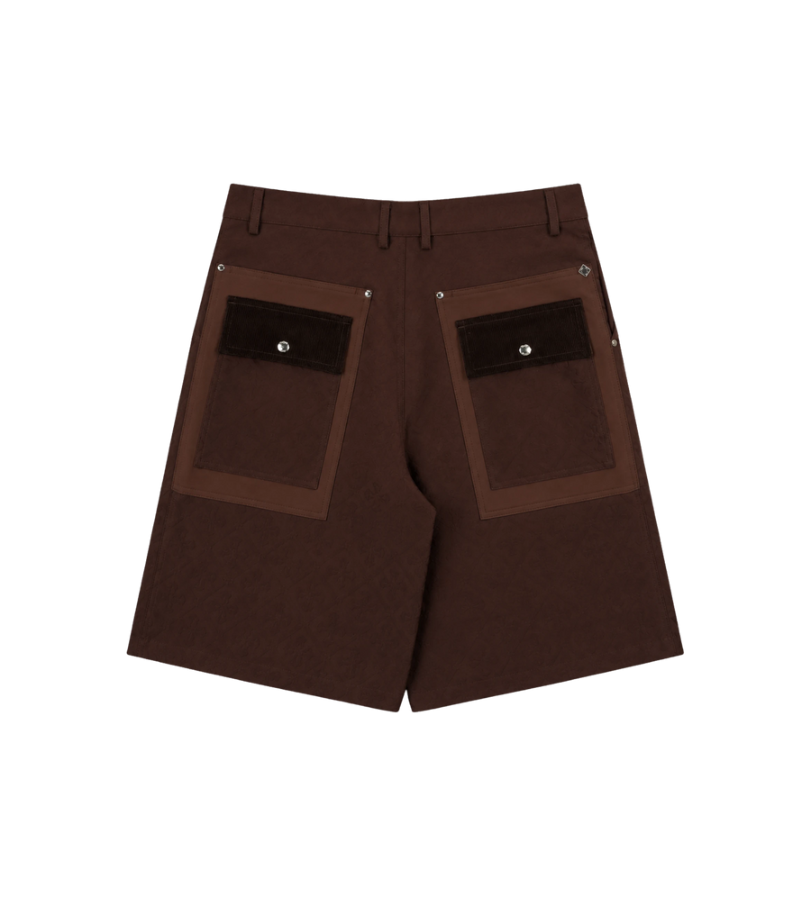 Monogram Cargo Shorts Brown