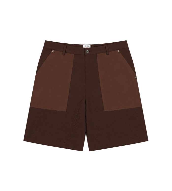 Monogram Cargo Shorts Brown