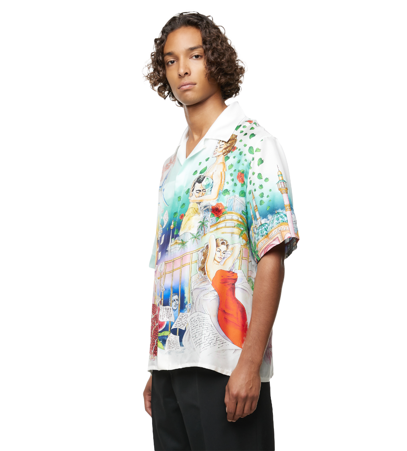 La Liason Silk Shirt White