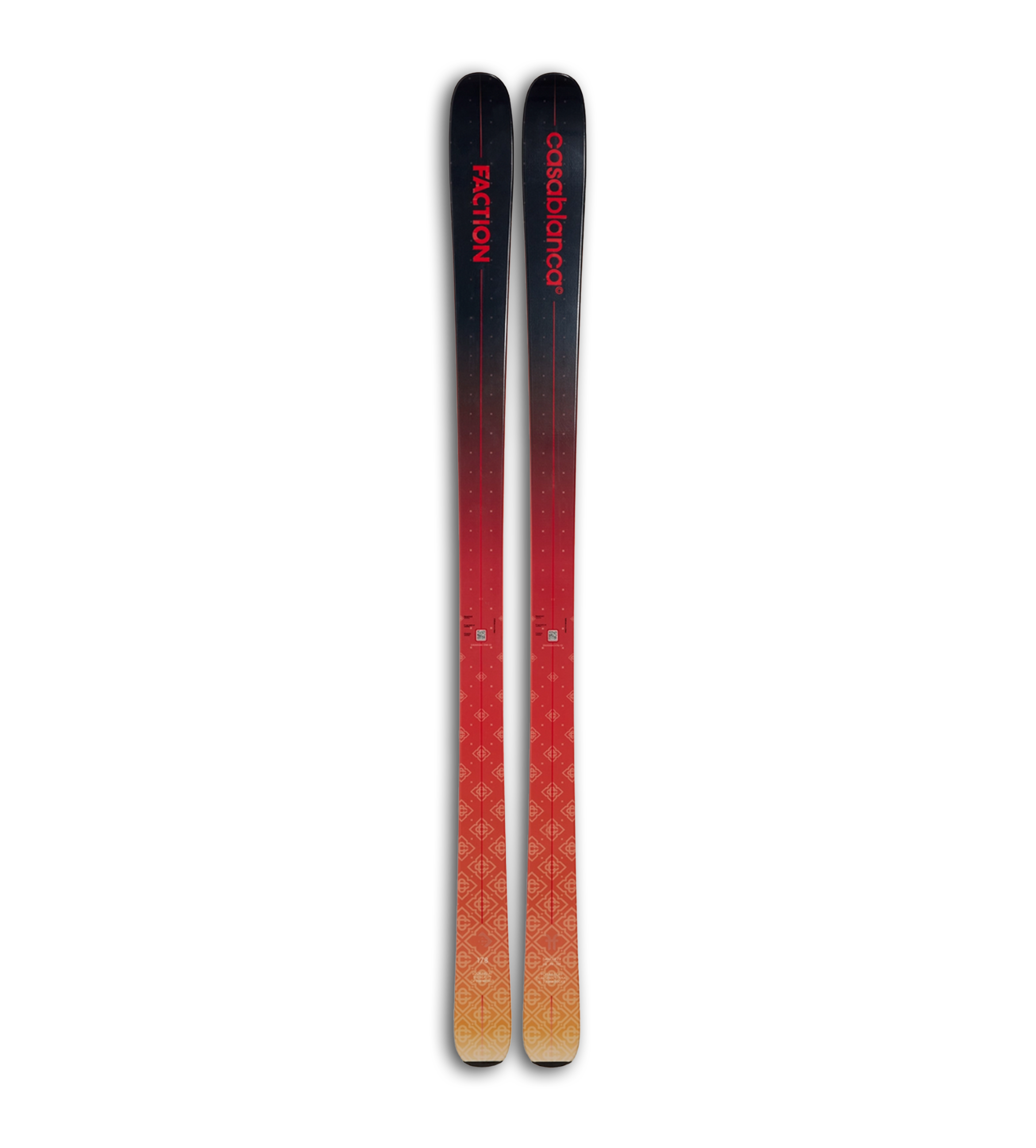 Casablanca Gradient Skis in Red Orange Gradient