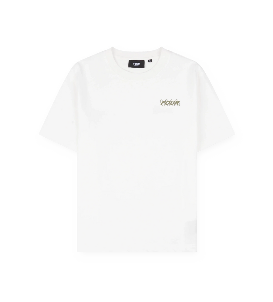 Circles T-shirt White/ Olive