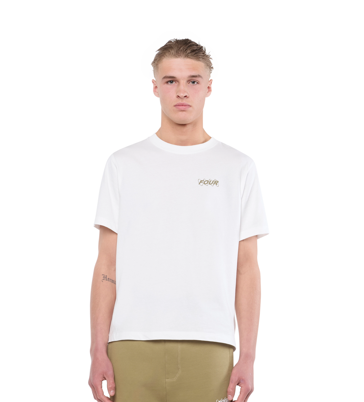 Circles T-shirt White/ Olive