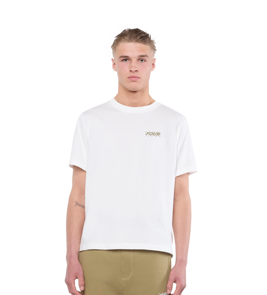 Circles T-shirt White/ Olive