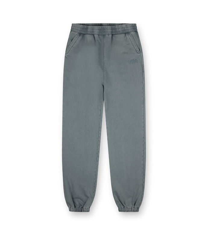 Circles Wide Leg Cuffed Sweatpants Washed Green