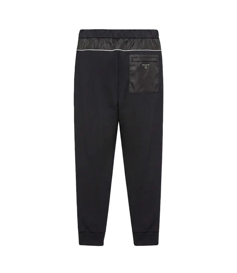Prada Sweatpants with Re-Nylon Details in Black