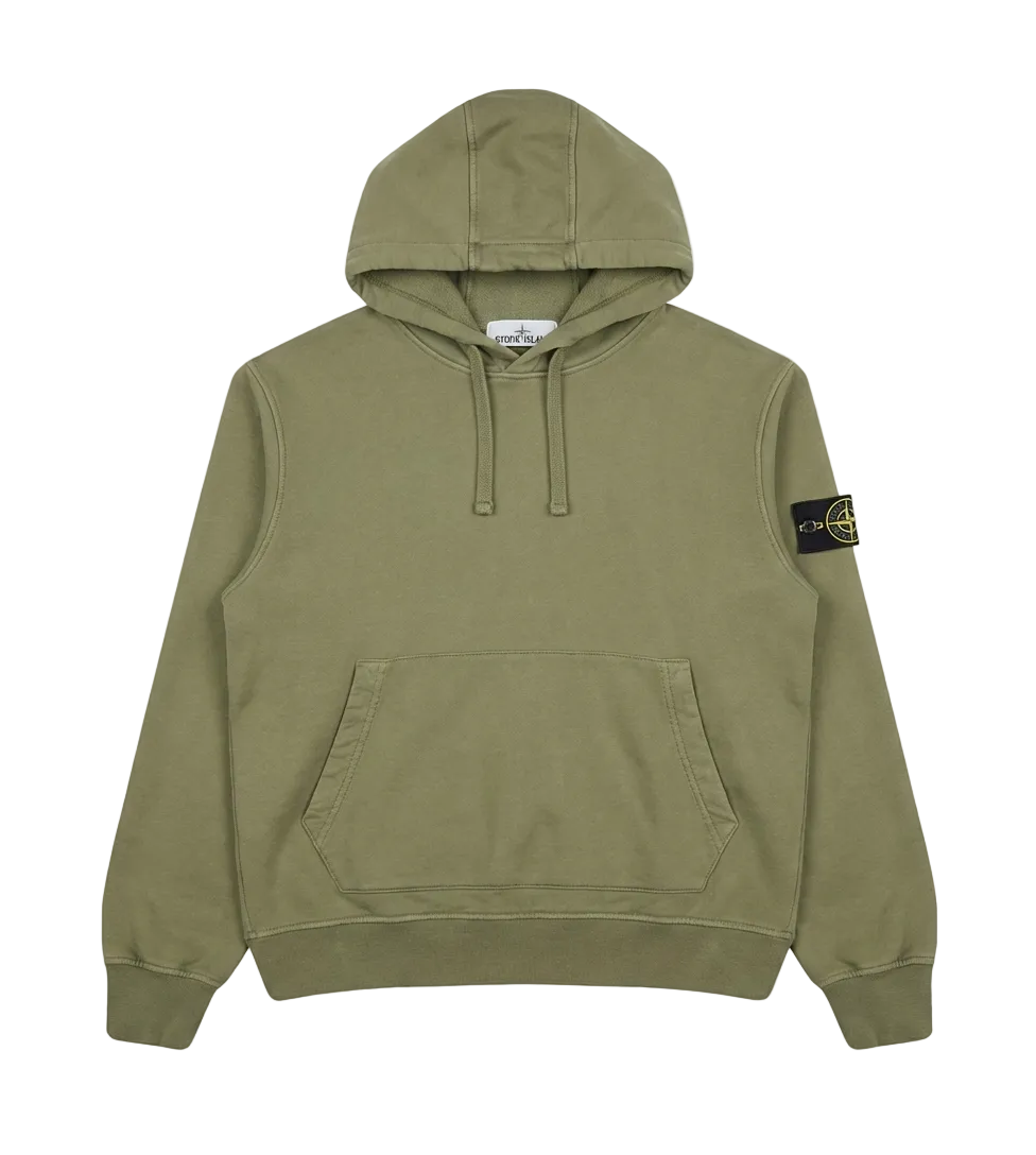 Stone Island Hooded Sweatshirt in Military Green