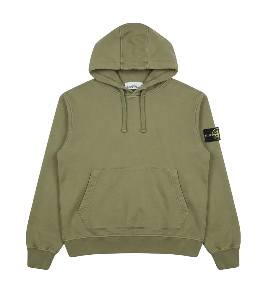 Stone Island Hooded Sweatshirt in Military Green