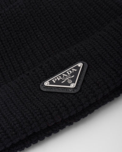 Wool & Cashmere Beanie Black