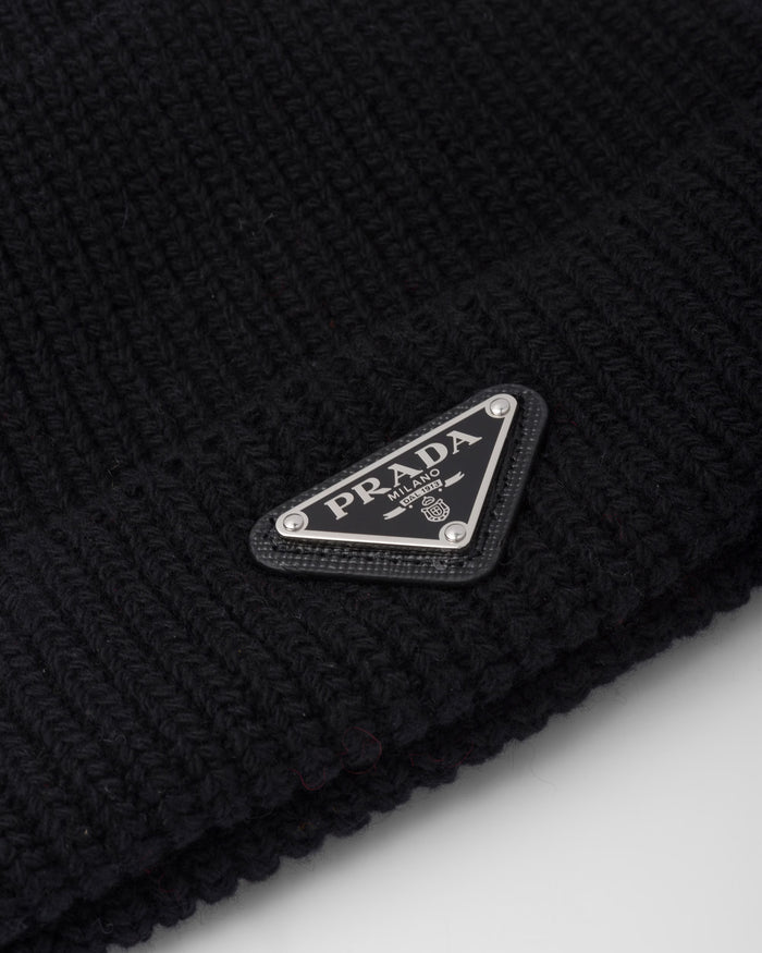 Wool & Cashmere Beanie Black