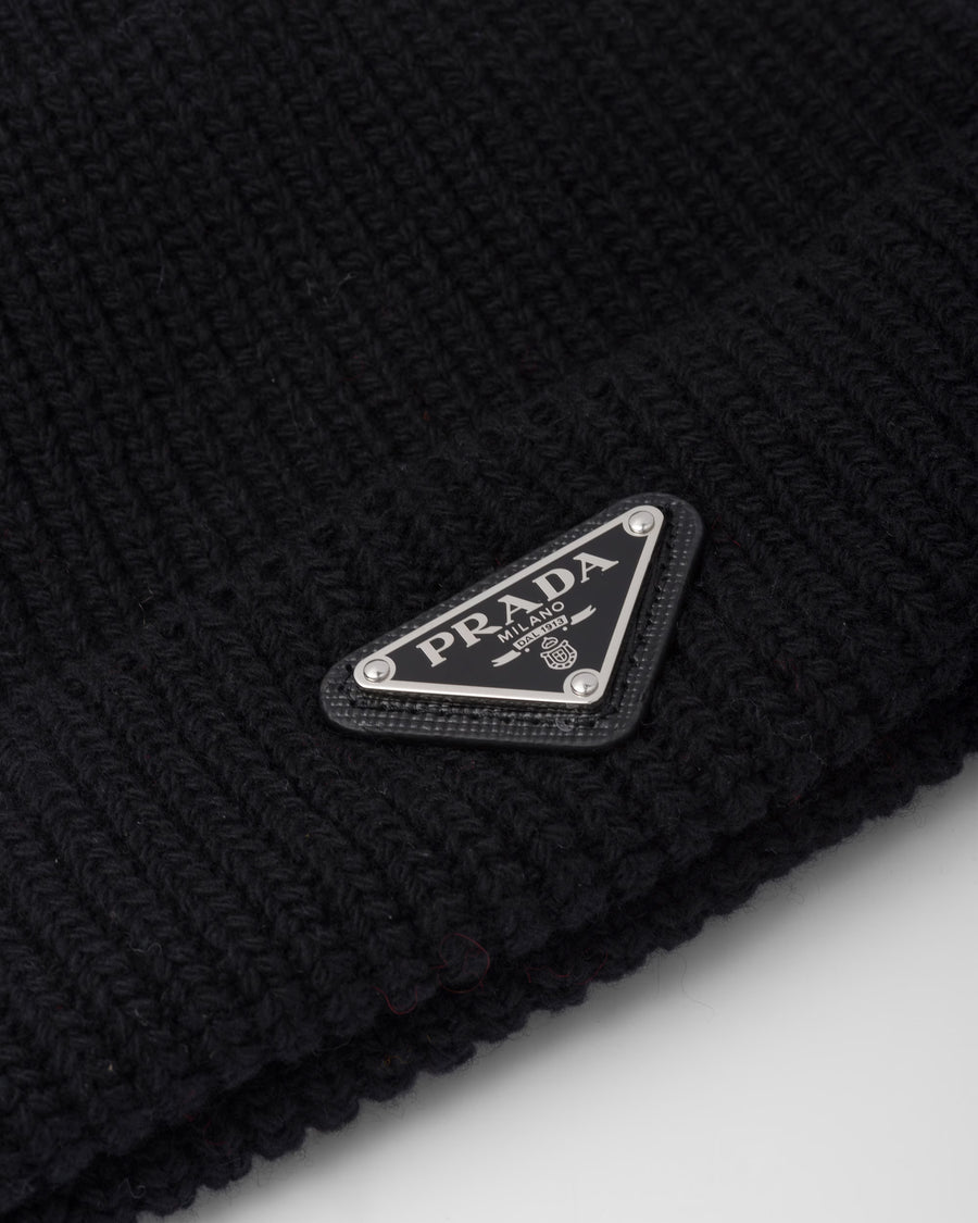 Wool & Cashmere Beanie Black