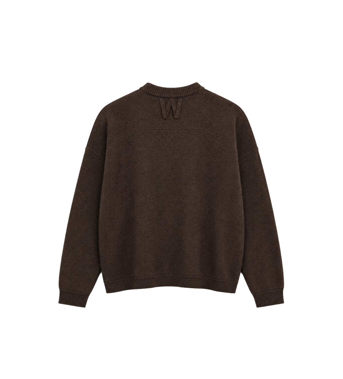 Embroidered Wool Sweater Brown