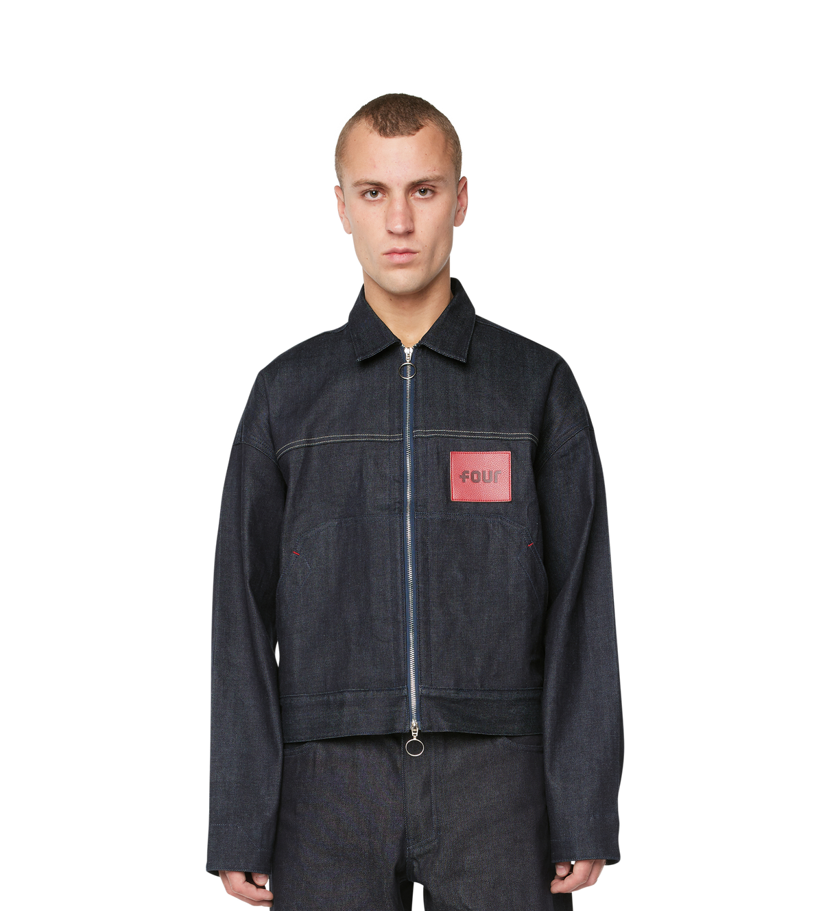 Logo Raw Denim Jacket
