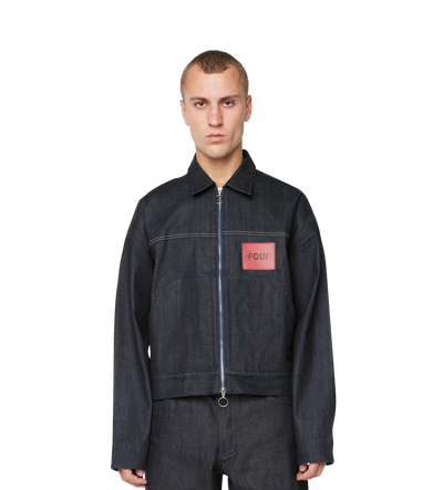 Logo Raw Denim Jacket