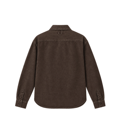 The de-Nîmes Simon Denim Shirt Brown