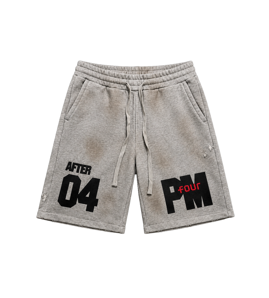 After 4PM Washed Shorts Grey Melange