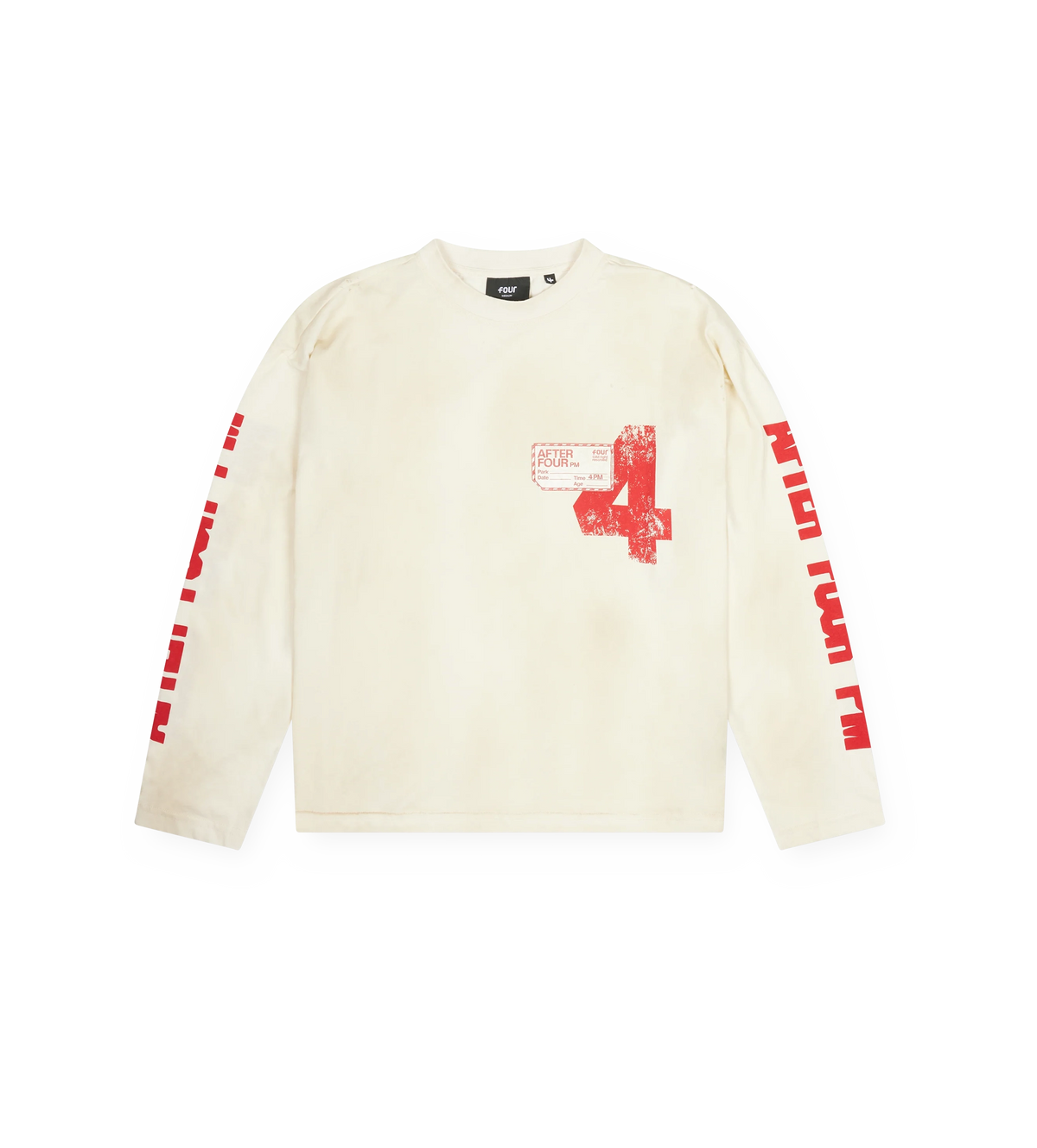 After 4PM Destroyed Boxy Longsleeve Washed Beige