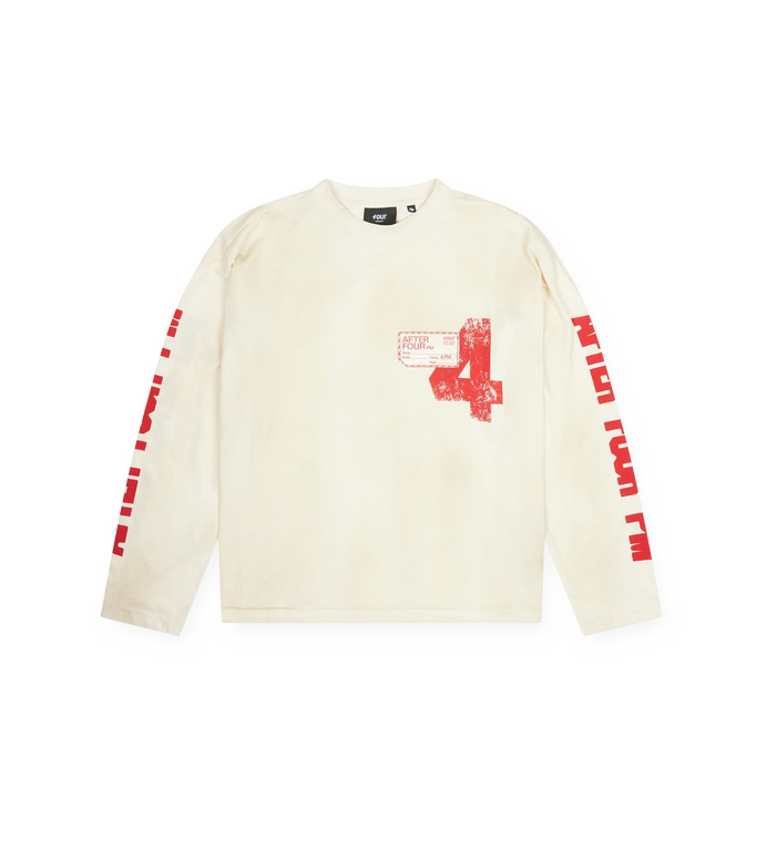 After 4PM Destroyed Boxy Longsleeve Washed Beige