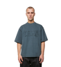Destroyed Logo Boxy T-Shirt Washed Grijs