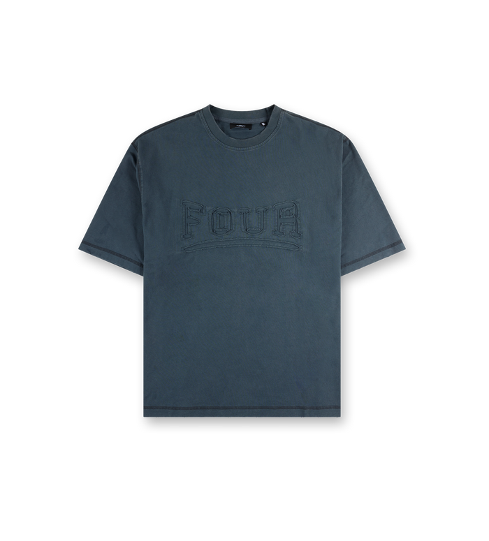 Destroyed Logo Boxy T-Shirt Washed Grey