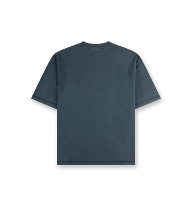 Destroyed Logo Boxy T-Shirt Washed Grijs