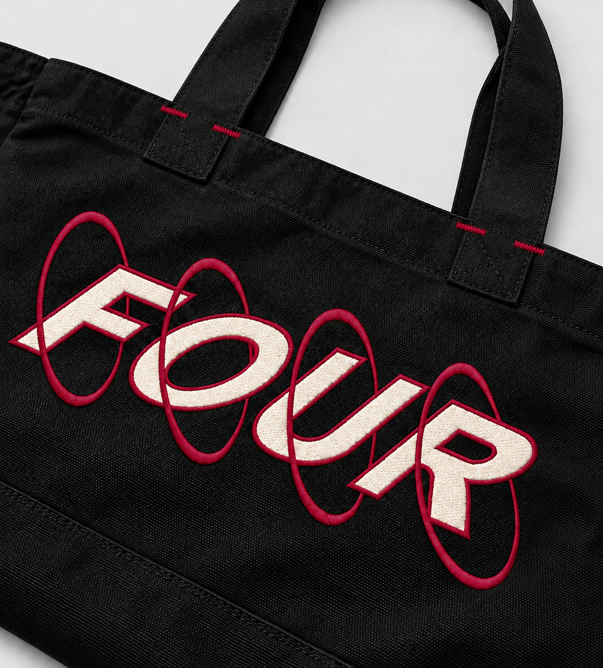 Circles Embroidery Shopper Mokum Red