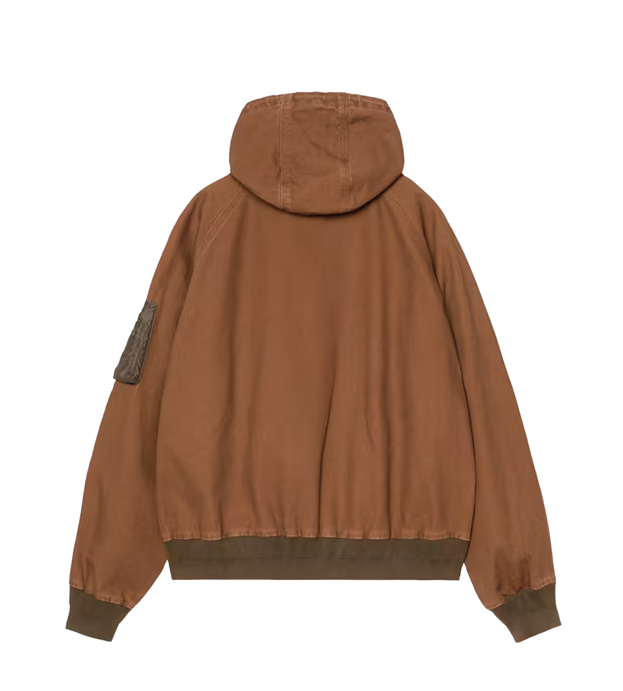 Sacai x Carhartt WIP Washed Duck Hooded Blouson in Dark Beige