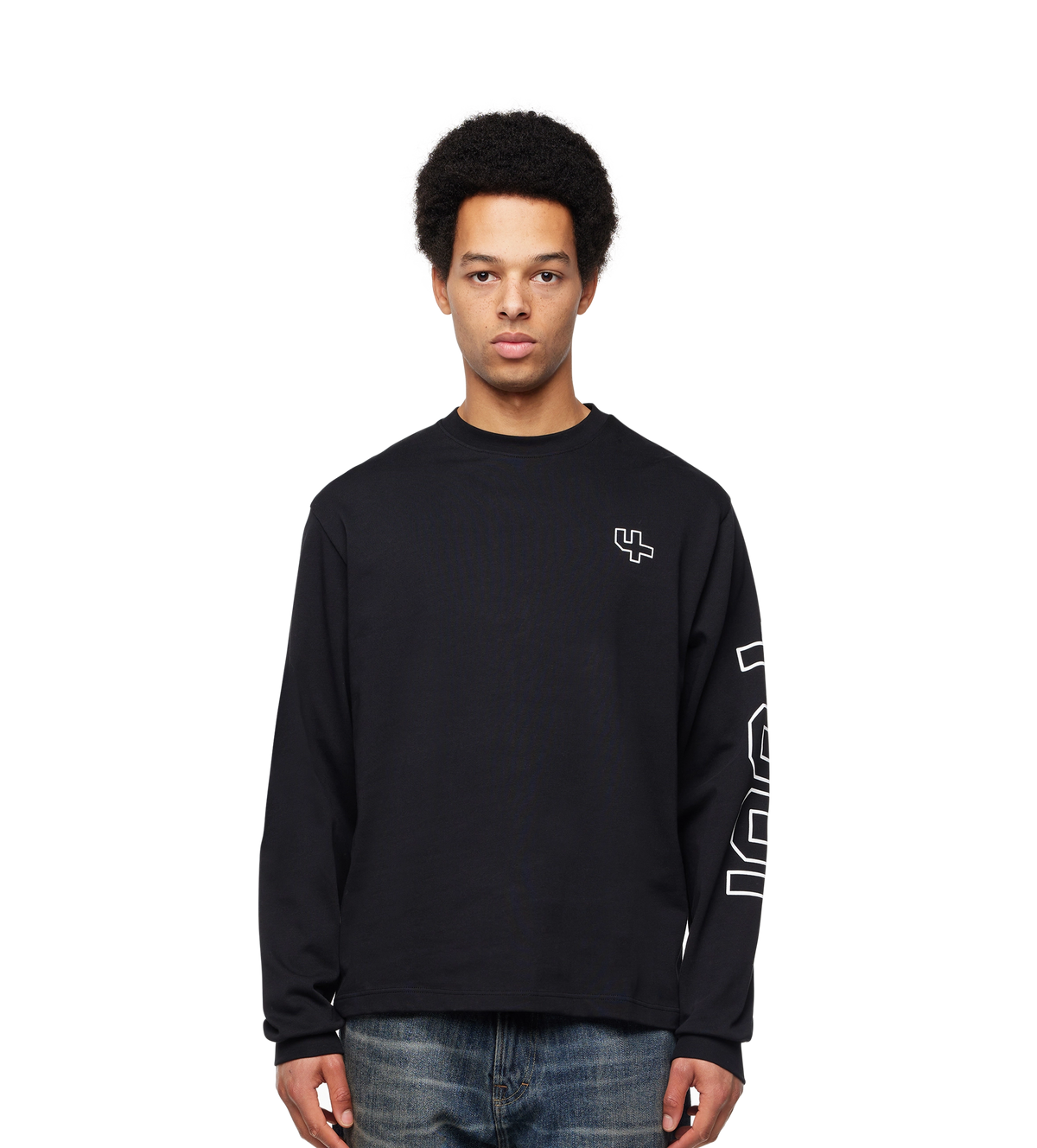 Outline Logo Longsleeve Black
