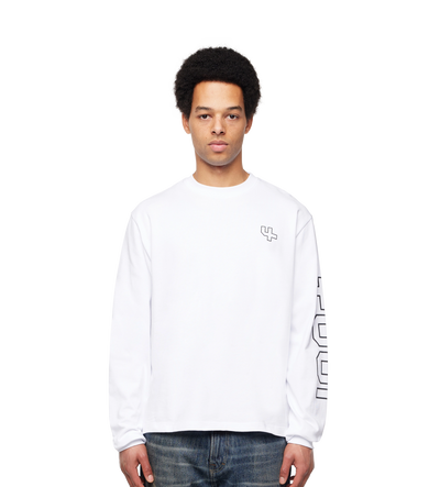 Outline Logo Longsleeve White