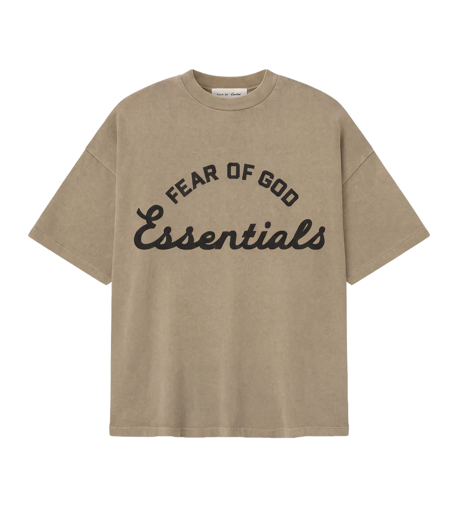 Fear of God Essentials Training 90s Short Sleeve Tee in Faded Dune