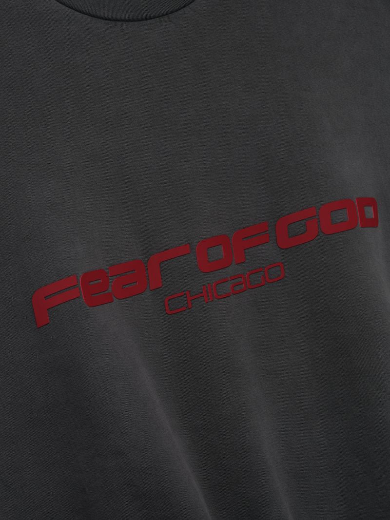 Fear of God Zwaar fleece cropped relaxed sweatshirt in ijzergrijs