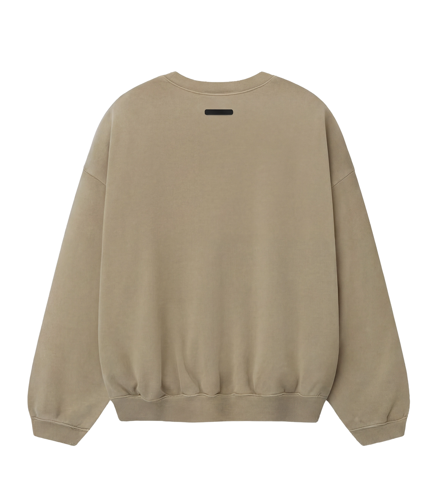 Fear of God Essentials Campus 90s Crewneck Sweatshirt in Faded Dune