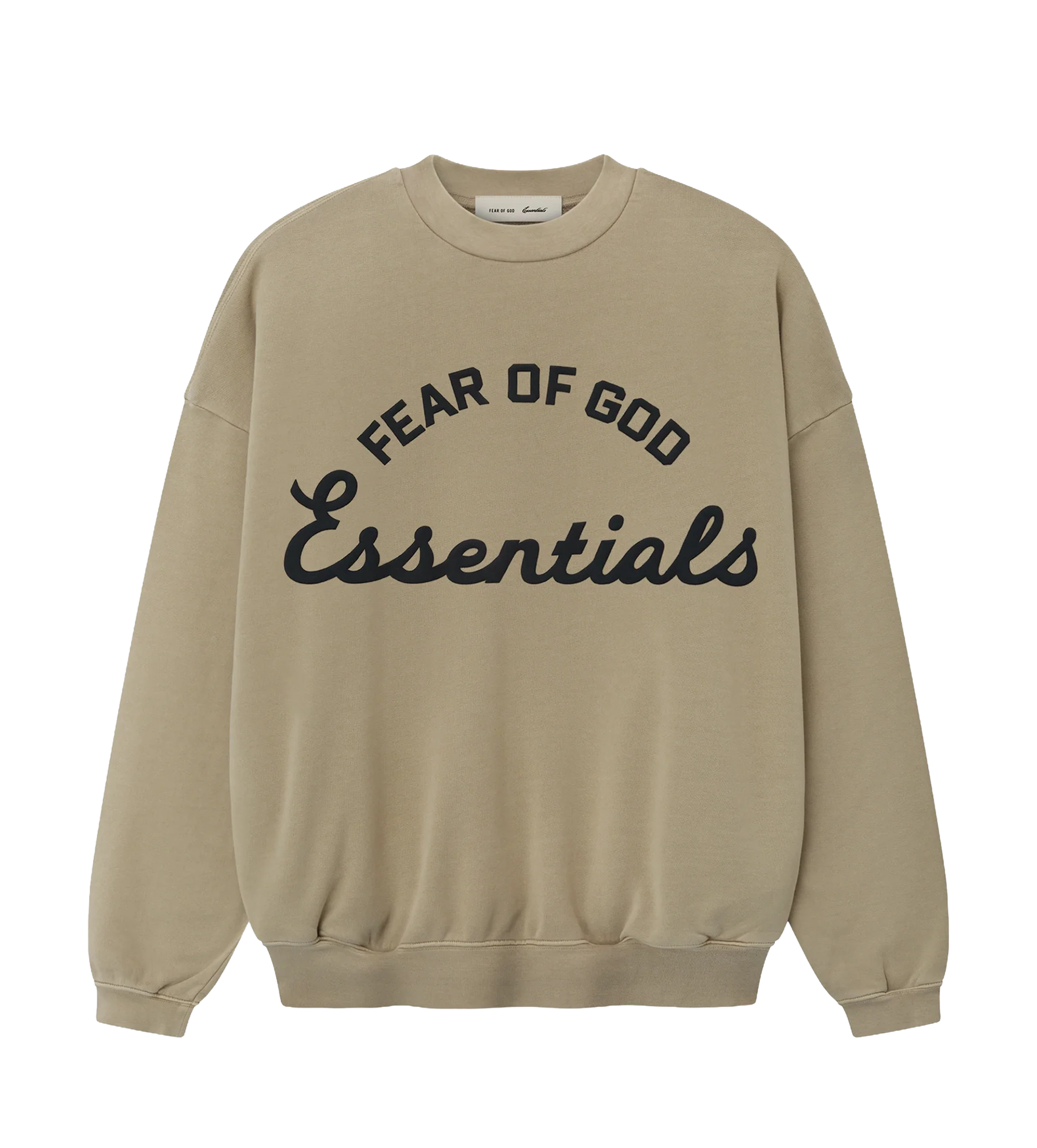 Fear of God Essentials Campus 90s Crewneck Sweatshirt in Faded Dune